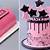 black and pink cake ideas