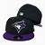 black and purple fitted hats