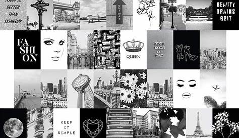 Black and White Aesthetic Photo Collage Kit DIGITAL | Etsy