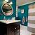 black and white and teal bathroom ideas