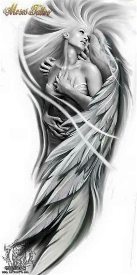Informative Black And White Angel Tattoo Designs 2023