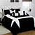 black and white bed sheet