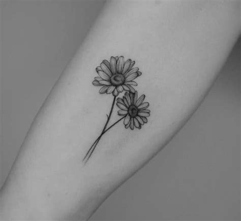Incredible Black And White Daisy Tattoo Designs Ideas