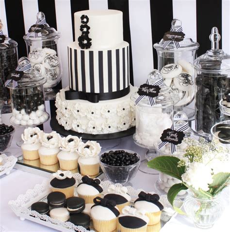 Little Big Company The Blog Black and White Chic Dessert Table by