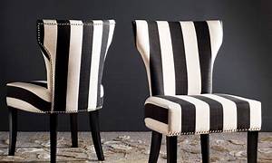 Set Of Four Hollywood Regency Black And White Circleback Dining Chairs