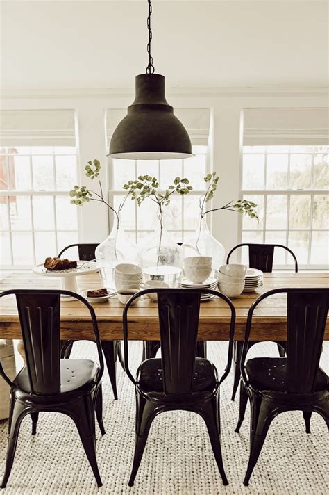 Black And White Dining Room