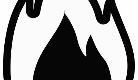 Fire Cartoon Flame Illustration Black White PNG & SVG Design For T-Shirts
