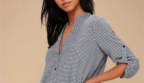 Black and white gingham frill top - blouses - tops - women