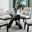 Lucca 160cm White Glass Dining Table With 4 Black Lucca Chairs
