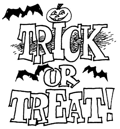 Black And White Halloween Coloring Pages