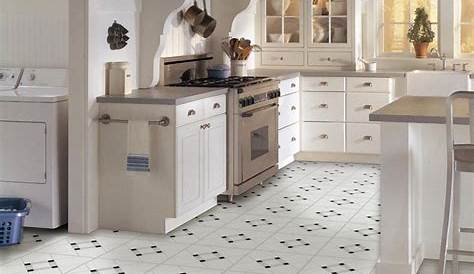 Kitchen With Black And White Vinyl Flooring Flooring Ideas Floor Design Trends Vinyl Flooring Kitchen Flooring Flooring