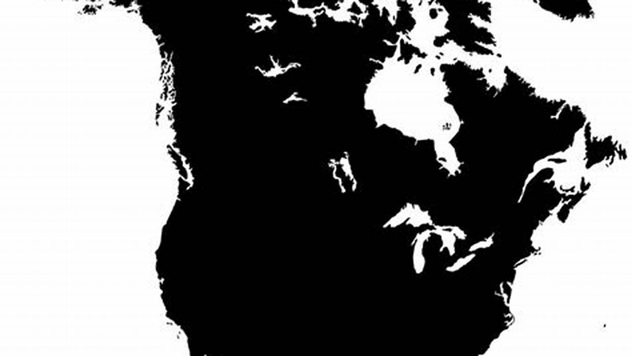 Uncover North America's Secrets: A Black and White Map to Guide Your Explorations