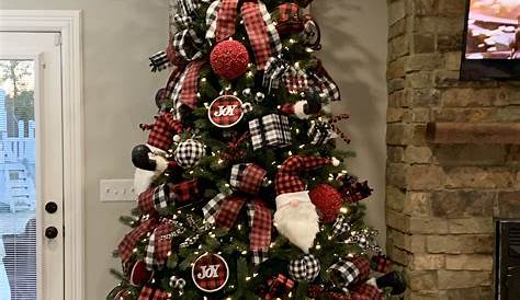 Black And White Plaid Christmas Tree Ideas 10+