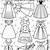 black and white printable dress up paper dolls