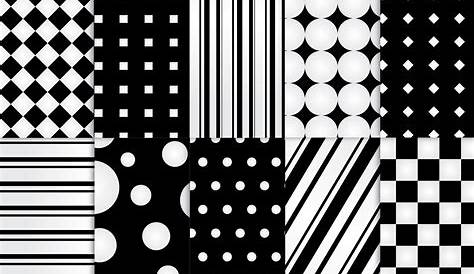 12 Pack Digital Download of Black and White Pattern Variety 12x12