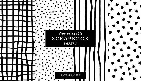 Free Printable Scrapbook Papers: Black and White Prints — Root & Branch