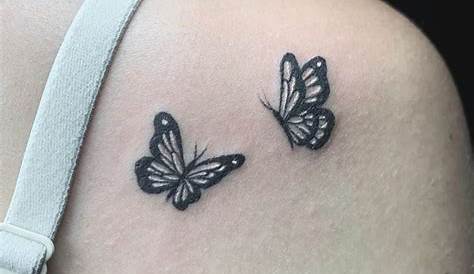 Black And White Small Butterfly Tattoo Butterflies Design Designs Tiny