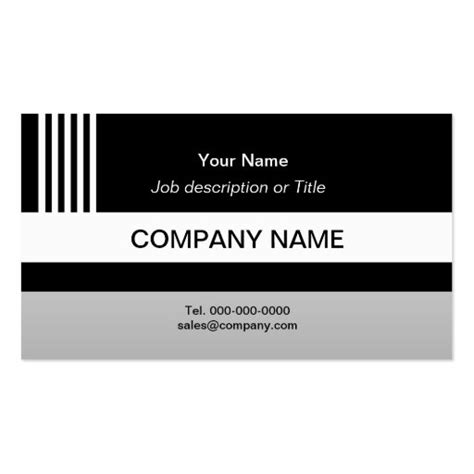 Striped Business Cards Black and White Business Cards Black Etsy
