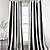 black and white striped curtain