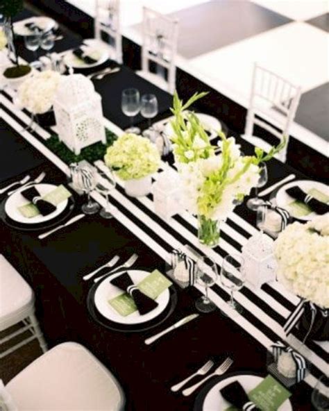 Black and white tie Elegant table settings, Elegant table, Table