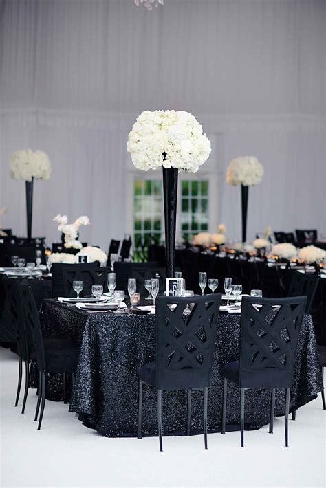 DAANIS Black White Centerpieces For A Wedding Reception