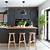 black and wood effect kitchen
