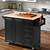black and wood kitchen trolley