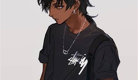 Cartoon Characters Black Anime Boy Drawing - Geography38