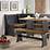 Linon Camden Coastal Wood Corner Dining Breakfast Nook with Table and