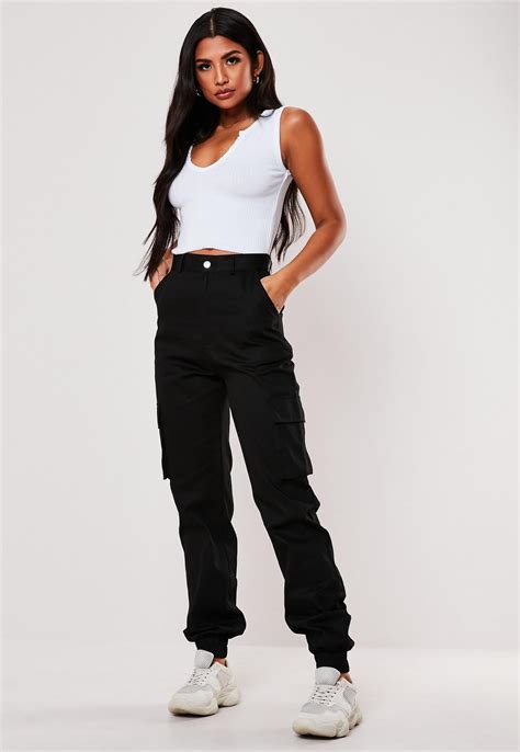 Cargo Pants with Bungee Cord Black in 2020 Cargo pants women, Cargo