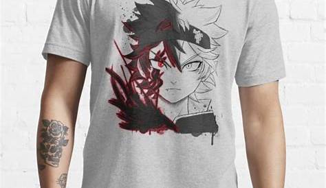 Black Clover Anime T Shirt Asta Shadow Fashion rending