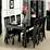 Tempo Black Dining Table with Black Chairs FADS