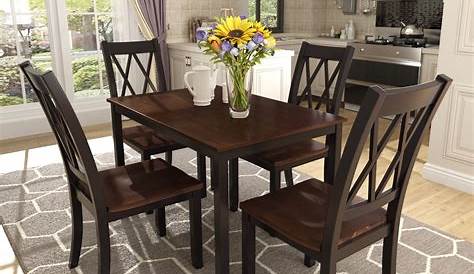 Black Dining Table Chairs Set Of 4