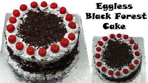 Black Forest Eggless Cake Easy 3 step recipe YouTube