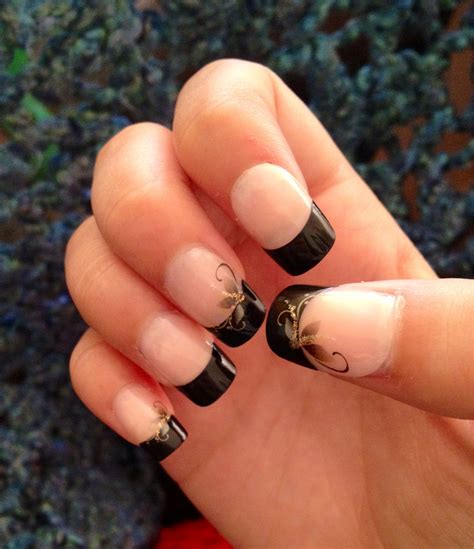 Black French tips) Black french tips, Nails, Makeup