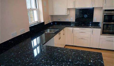 Black Galaxy Granite Countertops China Polished Kitchen Countertop