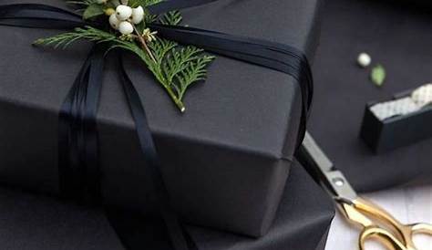 Plain Black Wrapping Paper-Stylish Black Wrap-Plain Black Gift Wrap