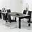 160cm Black Gloss Dining Table 6 Seater