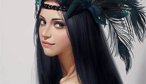 Artwork Women Fantasy Art Fantasy Girl Dark Hair Standing Wallpaper
