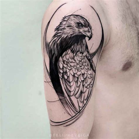 Powerful Black Hawk Tattoo Designs 2023