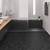 black herringbone floor tile