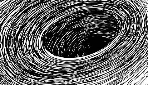 Black Hole Line Drawing Geometric Art Design Abstract Naklejka