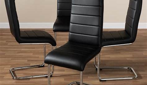 Black Leather Dining Chairs Melbourne Regent Tufted Faux Chair In Hyme Furniture
