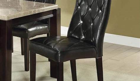 Roland Black Leather Dining Chairs (Set of 2) by Christopher Black