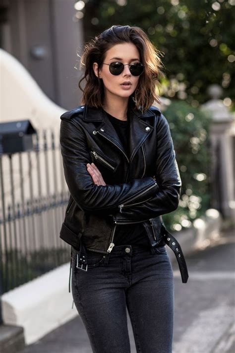 All Black Outfits With Leather Jacket 2017 Fashion, Edgy fashion