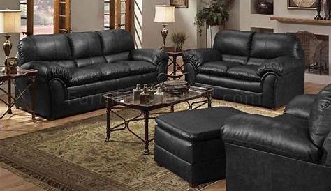 Black Leather Sofa and Loveseat Set - Steal-A-Sofa Furniture Outlet Los