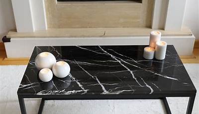 Black Marble Coffee Table Decor Ideas