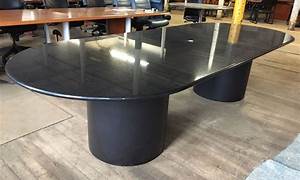 Black Oval Marble Dining Table, 1970S 110844