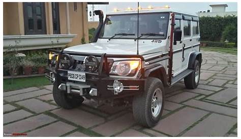 This Modified Mahindra Bolero Invader with Black Paint