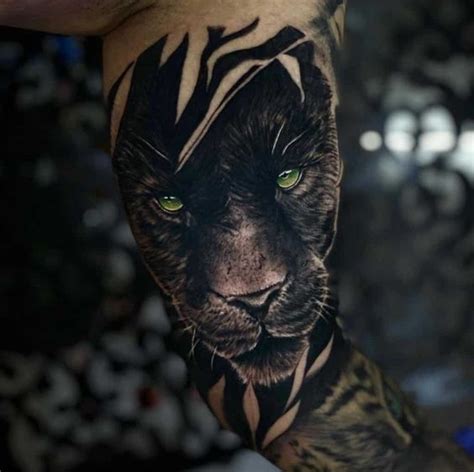 Awasome Black Panther Sleeve Tattoo Designs Ideas